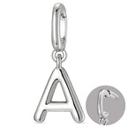 OVRUNS Initial Charm for Women,Letter Bracelet Necklace Charms Alphabet Pendant Charms With Clasp - color: Silver, style: Letter A