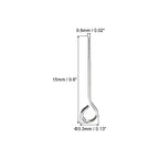 PATIKIL 200Pcs 304 Stainless Steel Jewelry Eye Pins 15mm 22 Gauge Silver Open Eye Pins for Jewelry Making DIY Craft Necklaces Bracelets Earrings - color: Silver, size: 15mm