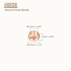 uxcell 200Pcs Round Crimp Beads, 3.5mm Metal Spacer Loose Beads Metal Clamp Ends Tiny Stoppers Bead for Bracelet Jewelry Making Craft DIY, Rose Gold - color: Rose Gold, size: 3.5mm