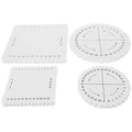 jojofuny 4Pcs Rope Weaving Board Set 5.90 Inch Round and Square Braiding Discs Lightweight Portable DIY Bracelet Loom Jewelry Making Tools for Friendship Bracelet Macrame Craft