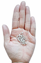 50pcs 925 Sterling Silver Open Crimp Bead Covers, 4MM, by CRAFT WIRE - color: 925 Sterling Silver, size: 4MM