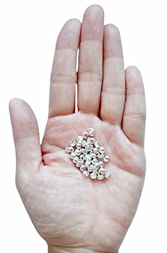 50pcs 925 Sterling Silver Open Crimp Bead Covers, 4MM, by CRAFT WIRE - color: 925 Sterling Silver, size: 4MM