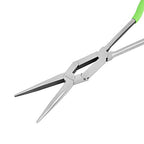 OEMTOOLS 22633 13 Inch X-Type Long Nose Pliers, Straight, Precision Grip, Steel, With Comfort Grip Handle - style: 13 inch x-type long nose pliers