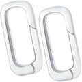 Pndeyo 2pcs 925 Sterling Silver Jewelry Clasps, Hypoallergenic Necklace Enhancer Shortener, Spring Bail Clasp Rings Connector Clips for Bracelet Anklet Jewelry Making- Silver