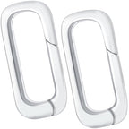 Pndeyo 2pcs 925 Sterling Silver Jewelry Clasps, Hypoallergenic Necklace Enhancer Shortener, Spring Bail Clasp Rings Connector Clips for Bracelet Anklet Jewelry Making- Silver