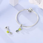 LAZA 925 Sterling Silver Charm for Bracelet Necklace Dangle Love Mom Butterfly Party Charm Beads Pendants DIY Jewelry for Women - color: Tennis sports