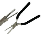 Bail Making Pliers with PVC Grip Handle | for Making S-Hooks, Ear Loops, Jump Loops, Bail, and More - German Stainless Steel ((J4A) 3 & 5mm Loops) - size: (J4A) 3 & 5mm Loops