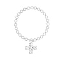CHESKY 14K Gold Plated Chunky Necklace for Women, Trendy Paperclip Chain Necklace Thick Cross Heart Pendant Necklace Layered Herringbone Cuban Link Chain Toggle Necklaces Non Tarnish Jewelry - color: silver, style: cross