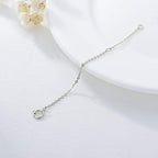 14K Gold Chain Extender for Women, Yellow Gold/White Gold/Rose Gold Adjustable Gold Necklace Anklet EXtension Chain, Available in 2/3/4 Inch - color: White Gold, size: 4 Inch