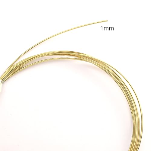BEADIA 14K Gold Plated Wire 1.0mm 2 Meters Bead Cord for Bracelet Necklace Charm Beading Jewelry Making Findings - size: 1.0mm, style: 14K Gold