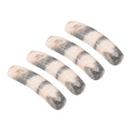 PATIKIL 4 Pcs Natural Stone, 36 x 10 mm Natural Curved Clear Quartz Stone Crystal Handmade Jade Flat Beads for DIY Crafting, Pink Zebra - color: Pink Zebra