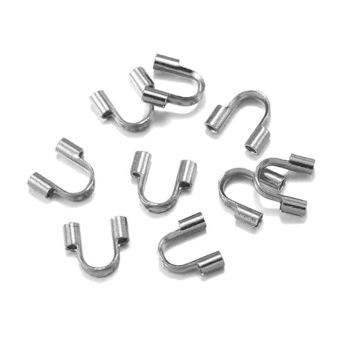 300pcs Adabele 304 Stainless Steel Wire Guard Thread Protector Loop Guardian Terminator Cable Thimble 1.6mm Hole for Craft Jewelry Making SJF253-3 - size: Hole diameter - 1.5mm (0.06 inch)