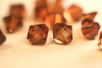 100pcs Authentic Preciosa 3mm (0.12 Inch) Small Faceted Bicone Crystal Loose Beads Smoked Topaz Yellow Compatible with Swarovski Elements Crystals for Jewelry Making Pre-B351 - color: Smoked Topaz, size: 3mm (0.12 Inch) - 100pcs