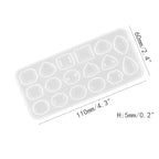 2 Pcs Faceted Gemstone Silicone Mold,Gem Jewelry Casting Mold,Resin Jewelry Casting Molds for Making Earrings Jewelry Making Crafting Projects - color: mix