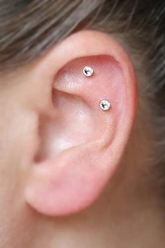 QWALIT Piercing Taper Threadless Insertion Tool - Titanium Labret Pin 16g, 18g, 20g - color: B1 - Stainless Steel Mix Sizes