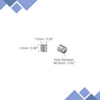 uxcell 1400Pcs Glass Bugle Beads, 1.5x1.5mm Tube Mini Loose Glass Seed Spacer Bead for DIY Earrings Necklaces Bracelets Jewelry Making (Silver-Gray) - color: Silver-Gray, size: 1.5x1.5mm