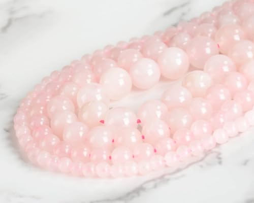 4mm 200pcs Natural Stone Round Beads Pink Rose Quartz Genuine Stone Beading Loose Gemstone DIY Charm Smooth Beads for Bracelets Necklaces Earrings Hole Size 1mm (Pink Rose Quartz 4mm) - color: Pink Rose Quartz, size: 4mm