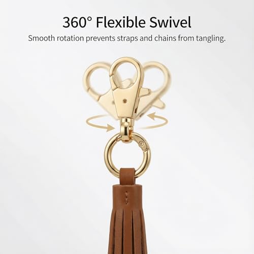 salbsever 3 Pcs Bag Charm Clip Gold Swivel Hooks for Purses Heavy Duty Gold Purse Charms for Handbags Purses Clasps for Bag Making Lobster Clasp Keychain Clip for DIY Crafts Making Accessories