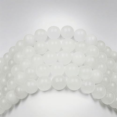 MJDCB Beads for Energy Bracelets Yoga Bracelet DIY Bracelet Natural Stone Beads White Jade 38 Pieces, 10mm - color: White Jade, size: 10mm