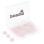 BEADIA Natural Rose Quartz Crystal Rondelle Stone with Large Hole (4mm) Loose Semi Gemstone Beads for Jewelry Making 10mmx4mm 24pcs - color: Rose Quartz, size: 10mm x 4mm