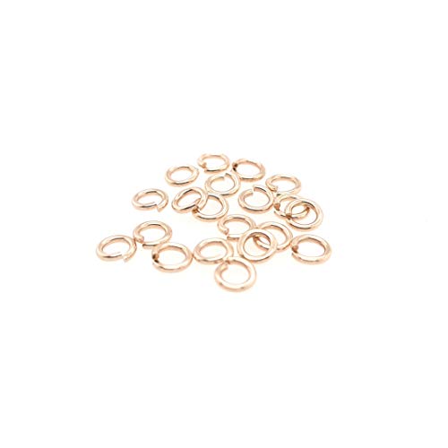20pcs 14/20 Gold Filled Round Open Jump Rings 5.2MM OD, 3.2MM ID 18 Gauge by CRAFT WIRE - color: 18 Gauge, size: 5.2MM