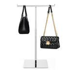 Polmart Countertop Adjustable Display Stand Stand for Purses/Handbags, Wreaths, Wigs, Hats and Crafts (T-Stand, Silver) - color: Silver