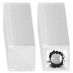 Swpeet 50Pcs 5.1"×5.1" Thick Clear PVC Jewelry Bags, Self Adhesive Portable Travel Jewelry Organizer, Plastic Jewelry Storage Bags, Transparent zipper bags, Anti Tarnish Lock Pouch for Rings Earrings - style: 13×13CM