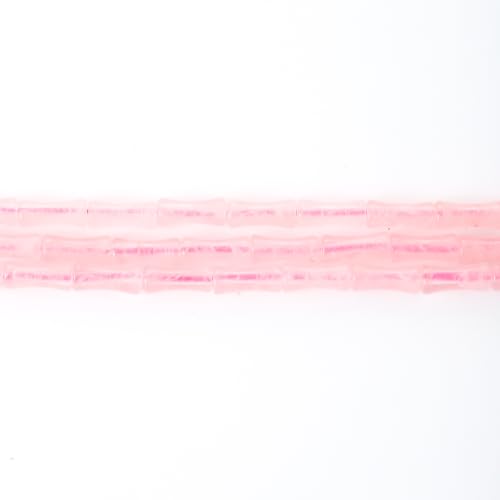 5x12mm Natural Rose Quartz Stone Bamboo Shape Gem Healing Energy Loose Spacer Beads for DIY Necklace Bracelet Earring - color: Rose Quartz