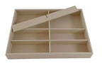 Velvet Sunglasses Organizer Tray 8 Slot, Stackable Eyewear Display Case for Sunglasses, Glasses & Watches, Premium Beige Velvet, Removable Dividers, Drawer Insert, Home Retail Trade Show - color: Glasses Tray