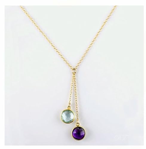 Adabele 2 sets Grade A Mixed Birthstone Charm 10mm Crystal Pendant Drop Bead 18K Yellow Gold Plated (24pcs) For DIY Craft Jewelry Making CCP25 - color: Gold, size: 10mm (39") - 24pcs