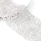 BEADIA Faceted Natural White Agate Stone Round Beads 6mm 36cm/Strand for Jewelry Making - color: White Agate, size: 6mm