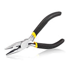 SPEEDWOX 5 Inches Long Nose Pliers Chain Nose Pliers Mini Wire Cutter for Hard to Reach Confined Areas Serrated Jaws for Jewelry Repairing Making Beading Hobby Tools - size: Serrated Jaw with Cutter