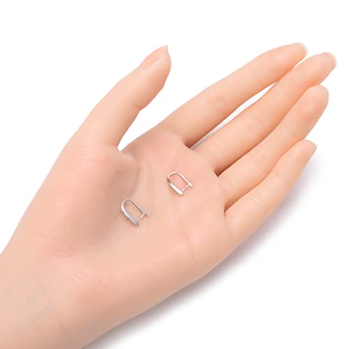5pcs Adabele Authentic 925 Sterling Silver 12mm Pendant Clasp Pinch Bails Cubic Zirconia CZ Clip Tarnish Resistant for DIY Craft Jewelry Making SS205-3 - size: 12mm Pinch Bail with CZ