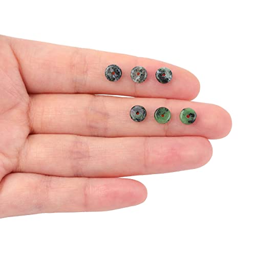 JOE FOREMAN 2x6mm Natural Green Ruby Zoisite Stone Semi-Gemstone Heishi Disc Rondelle Spacer Beads for Jewelry Making Full 15" Strand Energy Stone Healing Power - color: Green Ruby Zoisite Stone