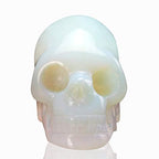 Opal 2.0 inch Natural Carved Skull Crystal Reiki Healing Stone Statue Collectible Figurine - color: Opal