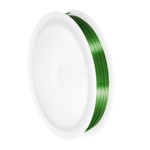 MECCANIXITY 18 Gauge Copper Wire for Jewelry Making Tarnish Resistant Beading Wire for Jewelry Making Crafts Supplies, Green,30FT - color: Green, size: 18 Gaugex30FT
