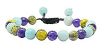 Amazing Gemstone Bracelet for Headaches and Migraines - Amazonite Serpentine Amethyst Bracelet Set for Men Women Healing Calming Anxiety Stress Relief Gifts Pulseras Para Hombres Mujer (Adjustable) - color: Headache & Migraine