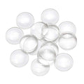 Craftdady 100Pcs 25mm Transparent Glass Cabochons 1 Inch Clear Glass Flat Back Dome Tile Half Round Cabochon Covers for Photo Pendant Jewelry Making - color: Transparent Clear, size: 25mm Round