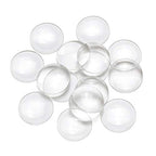 Craftdady 100Pcs 25mm Transparent Glass Cabochons 1 Inch Clear Glass Flat Back Dome Tile Half Round Cabochon Covers for Photo Pendant Jewelry Making - color: Transparent Clear, size: 25mm Round