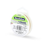 Beadalon 7 Strand Bead Stringing Wire, 0.015 in / 0.38 mm, Silver Gold Color, 30 ft / 9.2 m - color: Silver Gold, style: .015 in / 0.38 mm , 30 ft / 9.2 m