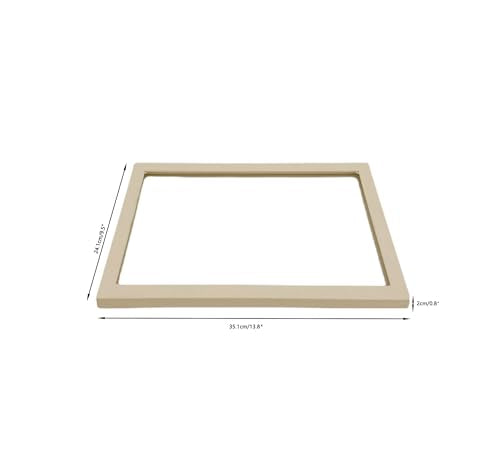 Top Lid for Large Beige Premium Quality Velvet Jewelry Display Box Tray Stackable Practical Trade Show Home Store Glass Lid - color: Glass Lid