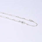 ALEXCRAFT White Gold Necklace Extenders 925 Sterling Silver Necklace Bracelet Ankle Extender Chain Extension for Jewelry Making（2 3 4 inch） - style: White Gold-Rectangle Tag