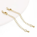 BEADIA 14K Gold Plated Extender Chains 75mm 20pcs Water Drop Extension Tail Chains for Jewelry Making Findings - color: WaterDrop