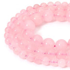 60pcs 6mm Natural Rose Quartz Gemstone Beads Energy Healing Crystal Round Loose Stone Beads for Jewelry Making, DIY Bracelets Necklaces - color: Rose Quartz, size: 6mm