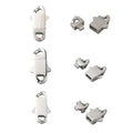 DanLingJewelry 3Pcs 3 Sizes Release Stainless Steel Buckle Clasps Spring Cuban Link Clasps for Braided Chain Necklace Jewelry Making Supplies - color: 3pcs - cuban clasps