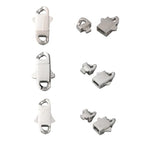 DanLingJewelry 3Pcs 3 Sizes Release Stainless Steel Buckle Clasps Spring Cuban Link Clasps for Braided Chain Necklace Jewelry Making Supplies - color: 3pcs - cuban clasps