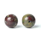 100Pcs Natural Stone 6mm Dragon Bloodstone Round Loose Gemstone Energy Healing Beads Hole Size 1mm DIY Smooth Beads for Bracelet Necklace Earrings Jewelry Making - color: Dragon Bloodstone, size: 6mm