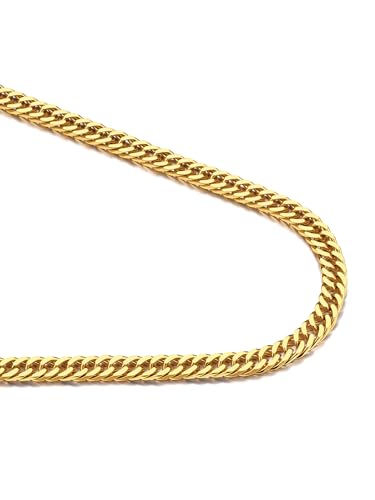 Bandmax Cuban Link Necklace for Men, Stainless Steel Chain, 5/7/10/13.5mm - color: e. 5mm Gold, size: 18 inch
