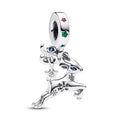 925 Sterling Silver Charms for Bracelets Gold Love and Heart Charms Cherry Blossom Dangle Beads Jewelry for Women - color: Christmas Reindeer