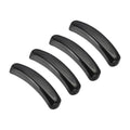 PATIKIL 4 Pcs Natural Stone, 36 x 10 mm Natural Curved Clear Quartz Stone Crystal Handmade Jade Flat Beads for DIY Crafting, Black Agate - color: Black Agate